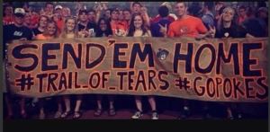 redskins fan trail of tears